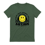Autism Awareness Acceptance Special Education Teacher Kids in Military Green - back view