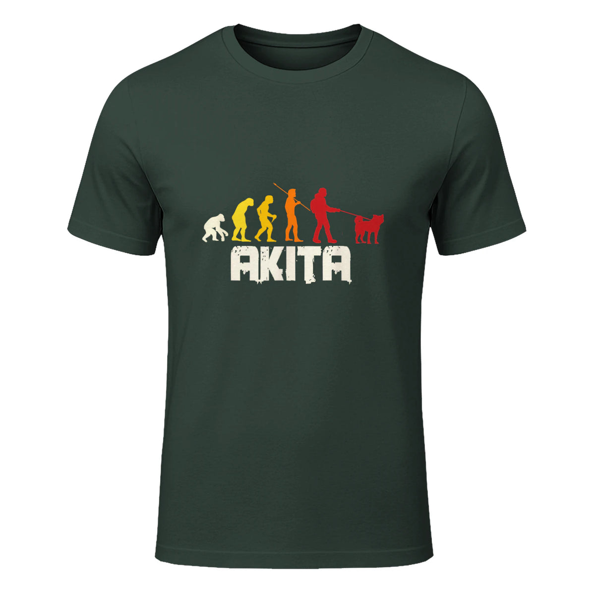 Akita Inu Evolution Chien Japon in Forest Green - front view
