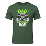 Dad of The Birthday Boy Matching Video Gamer Birthday Party in Military Green - front view