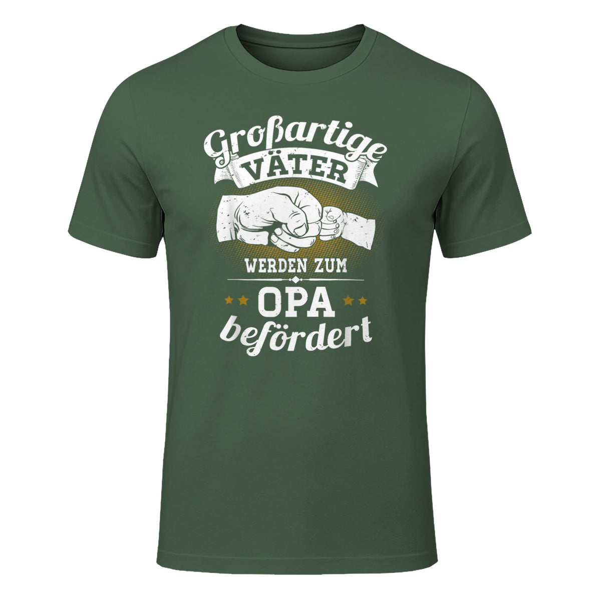 Großartige Väter werden zum Opa befördert Enkel Bester Papa in Military Green - front view