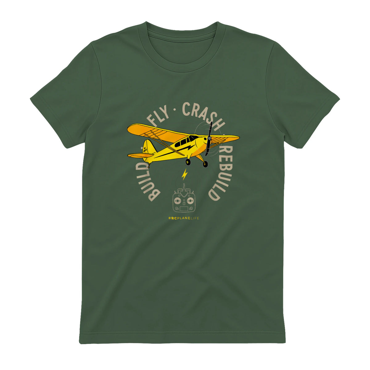 Avion RC Avion Aéromodélisme Construire Fly Aéromodélisme in Military Green - back view