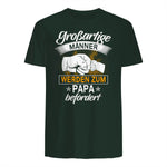 Vatertag Vaterschaft Geschenke Großartige Männer Werden Zum Papa Befördert Werdender Vater , Schwarz, S, V-Aussch in Forest Green - back view