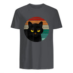 Chats Vintage Cat I Style rétro Chats noirs in Charcoal - back view