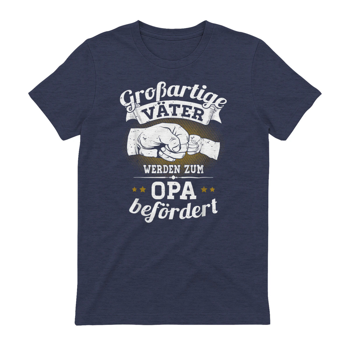 Großartige Väter werden zum Opa befördert Enkel Bester Papa in Heather Navy - back view
