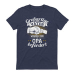 Großartige Väter werden zum Opa befördert Enkel Bester Papa in Heather Navy - back view