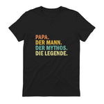 Geschenke für Väter Papa Der Mann Der Mythos Die Legende Classic Fit Novelty Short-sleeve Schwarz S Vate in Black - back view