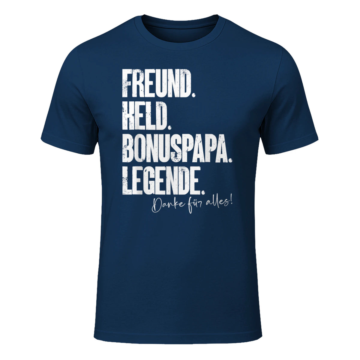 Bonuspapa Bester Stiefpapa Stiefvater Bonus Papa T-Shirt in Navy - front view