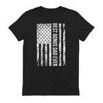Step Dad Best Bonus Dad Ever For Stepdad American Flag in Black - back view