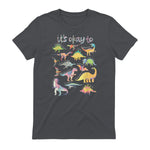Autism Awareness It's Okay to Be Different Funny Dinosaur in Charcoal - back view