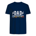 Dad Retro Monster Truck T-Shirt in Navy - back view