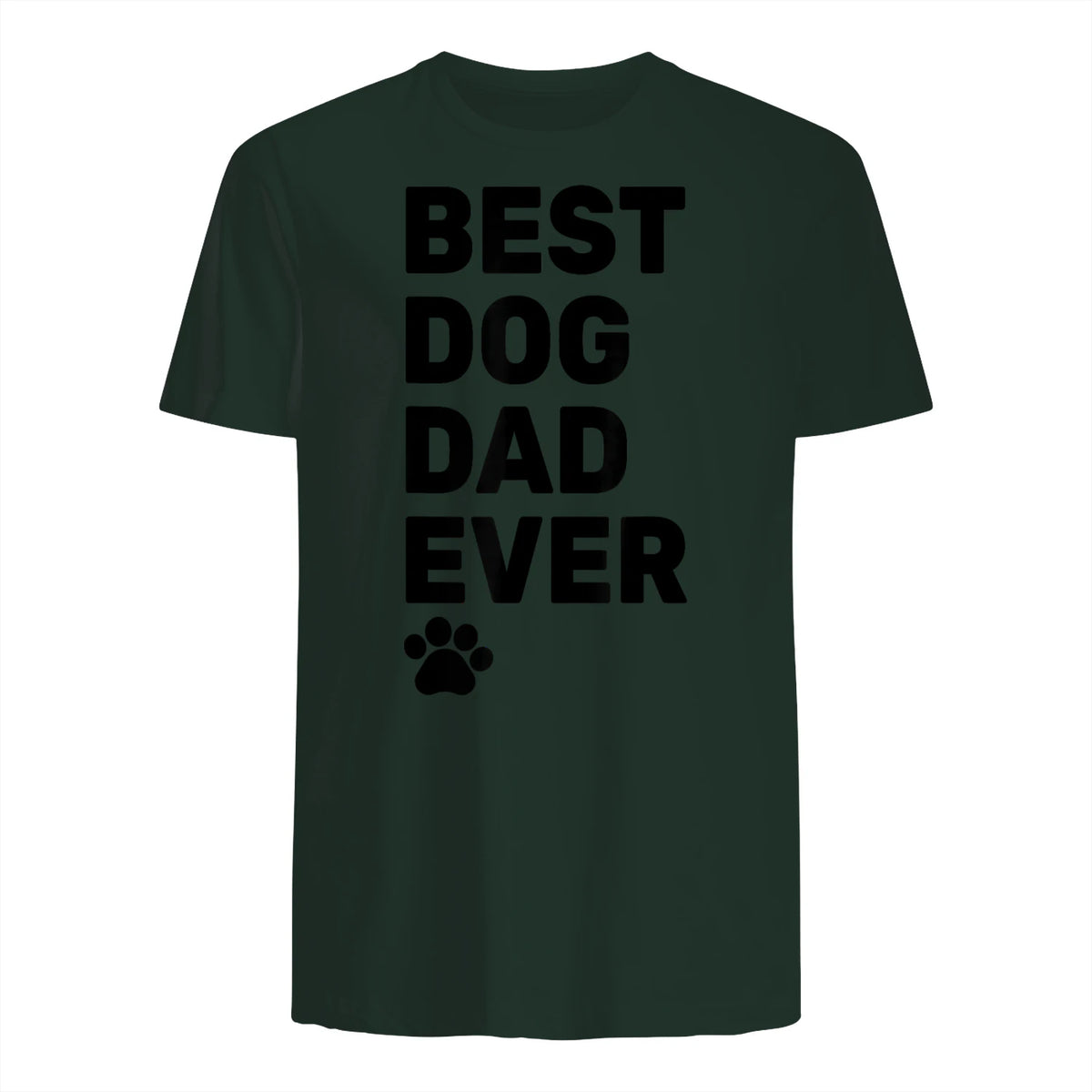 Best Dog Dad Ever – Vintage Dog Daddy – Retro Doggy Father in Forest Green - back view