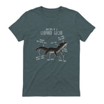 Black Night Leopard Gecko Lézard Reptile Anatomie drôle animal de compagnie in Dark Heather - back view