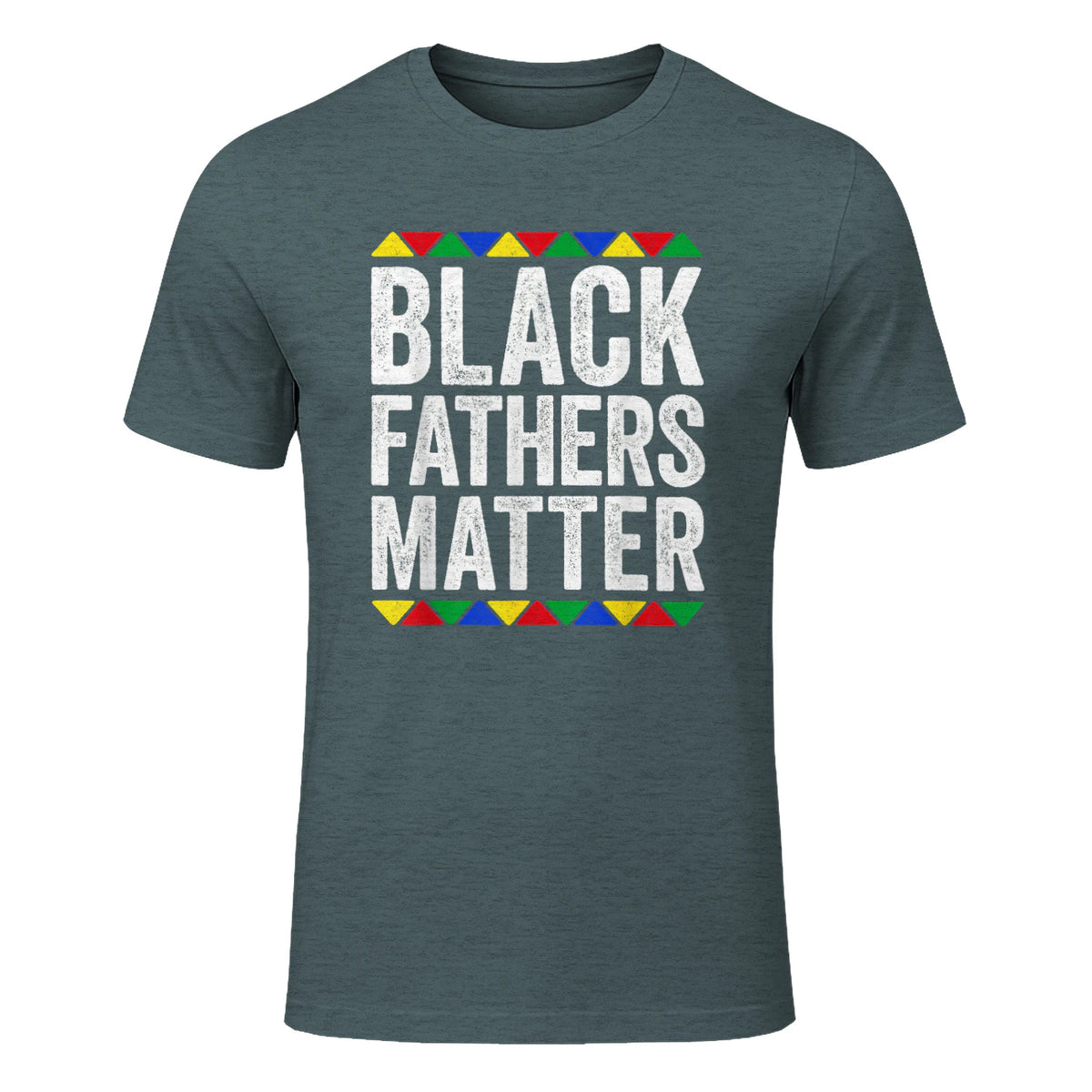 Black Fathers Matter Shirt Black History Month in Dark Heather - front view