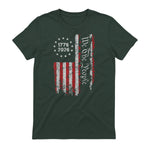 Independence Day Freedom T-Shirt in Forest Green - back view