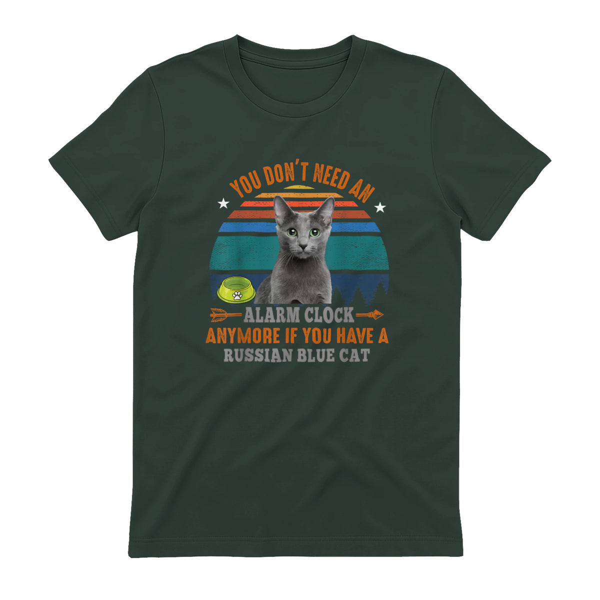 Chat – You Don't Need an Alarm Clock, Anymore, bleu russe in Forest Green - back view