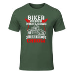 Biker Werden Nicht Grau Das Ist Chrom Motorradfahrer Biker in Military Green - front view