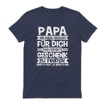 Papa und Vater Motiv, Lustiger Spruch, Herren Vatertag Halbarm T-Shirt in Heather Navy - back view