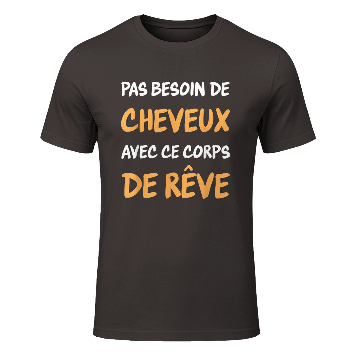 Calvitie Humour Papa Chauve in Dark Chocolate - front view