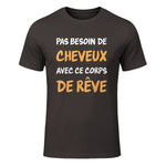 Calvitie Humour Papa Chauve in Dark Chocolate - front view
