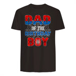 Birthday Boy Dad Spider Web T-Shirt in Dark Chocolate - back view