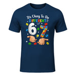Six Seven Autism Awareness T-Shirt in Navy - front view