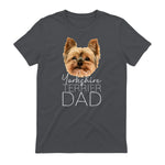 Dog Dad Yorkshire Terrier – Chien Papa in Charcoal - back view