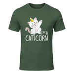 Chats Licorne I Chaton doux I Licorne I Chats in Military Green - front view