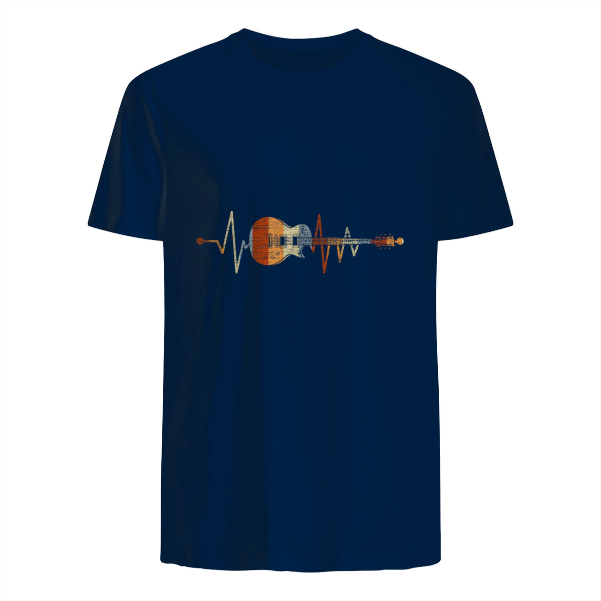 Music Guitarist Heartbeat Guitar in Navy - back view