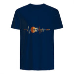Music Guitarist Heartbeat Guitar in Navy - back view