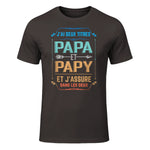 Deux Papa J'Ai et Papy Titres Grand Père in Dark Chocolate - front view