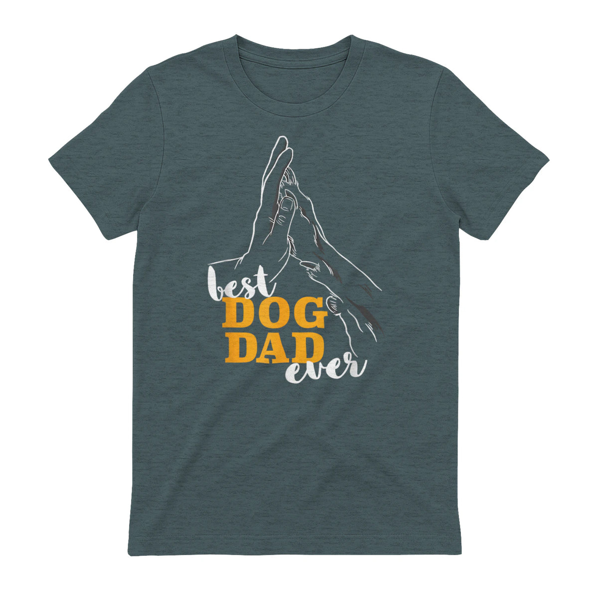 Best Dog Dad Ever Le meilleur papa chien du monde - Chiens in Dark Heather - back view