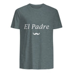 Amour Humour fête des père Super Papa EL Padre in Dark Heather - back view