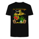Carte de Guadeloupe Madras Colibri Hibiscus Et Rhum Antilles in Black - back view
