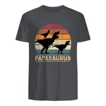 Papasaurus Dinosaurier Papa Tyrannosaurus Dino Doppelpack in Charcoal - back view