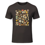Mushroom Shirt Mycology Fungi Foraging Mushroom Whisperer in Dark Chocolate - front view