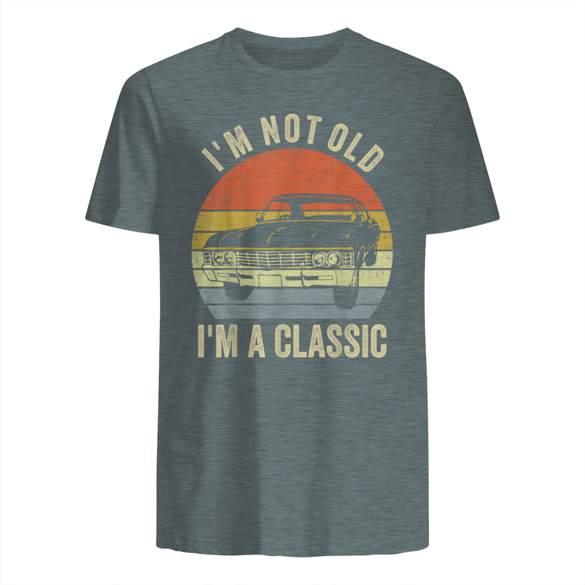 I'm Not Old Just Classic Funny Fathers Day Gift Dad T-Shirt in Dark Heather - back view