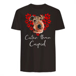 AIREDALE TERRIER Cuter Than Cupid Disant Saint Valentin in Dark Chocolate - back view