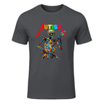 Autism Skeleton Guitar Player Rock Music Autism Awareness in Charcoal - front view
