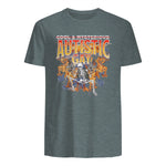 Autism Meme Funny Tism Squelette Autistique et Gay Humour in Dark Heather - back view