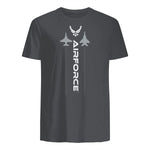 US Air Force with Logo T-Shirt in Charcoal - back view