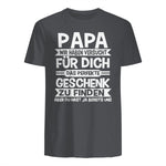 Papa und Vater Motiv, Lustiger Spruch, Herren Vatertag Halbarm T-Shirt in Charcoal - back view