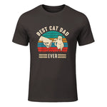 Best Cat Dad Ever - Meilleur chat papa jamais chat in Dark Chocolate - front view