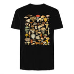 Mushroom Shirt Mycology Fungi Foraging Mushroom Whisperer in Black - back view