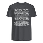 Bonus Papa du hast mir zwar nicht das leben geschenkt Spruch in Charcoal - back view