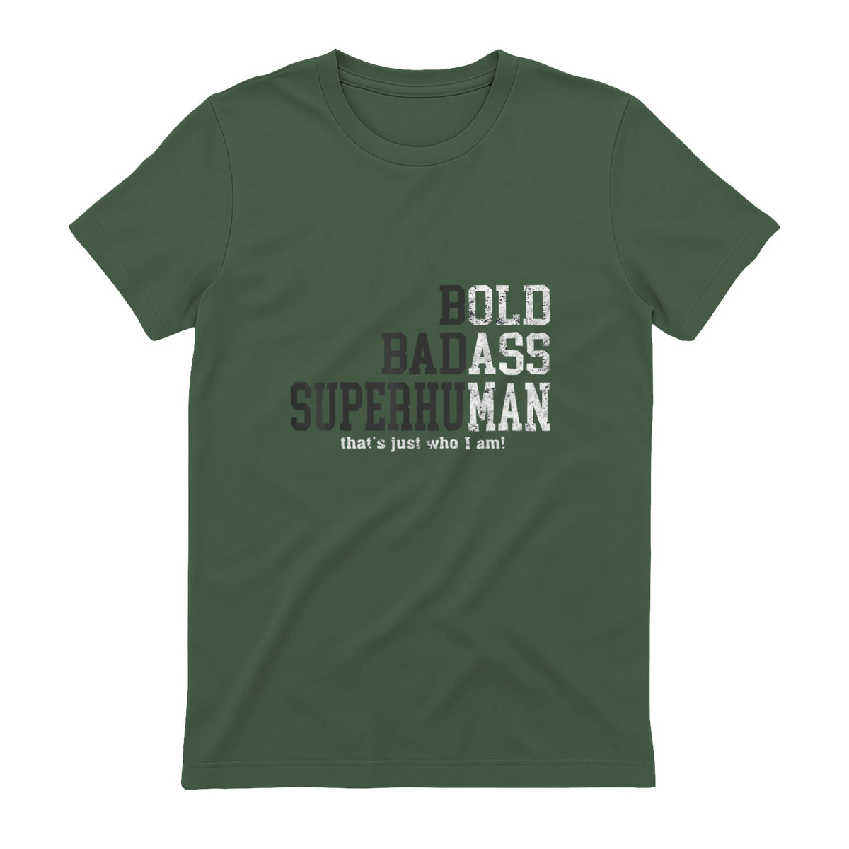 Funny Dad Husband Father's Day T-Shirt in Military Green - back view