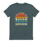 Vintage Sixtieth Birthday Gift T-Shirt in Dark Heather - back view