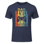 Pregnancy Announcement Dad Level Unlocked Soon to Be Father in Heather Navy - front view