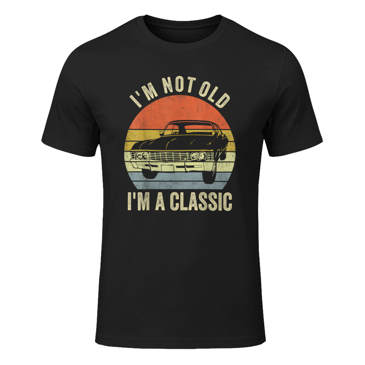 I'm Not Old Just Classic Funny Fathers Day Gift Dad T-Shirt in Black - front view