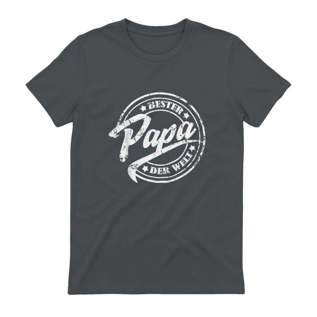 Geschenke für Papa und Opa zum Vatertag - Bester Papa der Welt, Vatertag, Vintage T-Shirt Schwarz S in Charcoal - back view