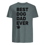 Best Dog Dad Ever – Vintage Dog Daddy – Retro Doggy Father in Dark Heather - back view